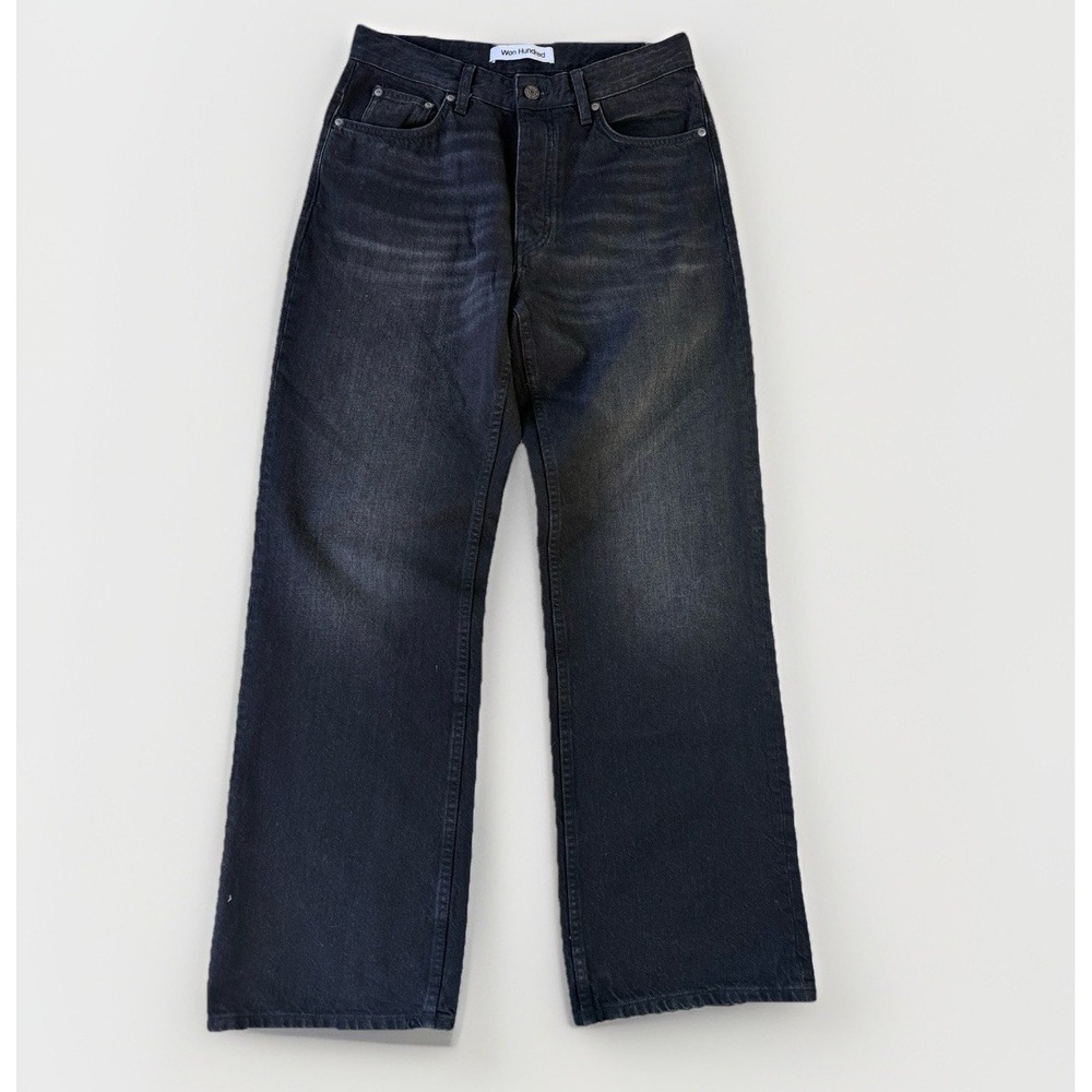 Won Hundred Genoa Original Black Jeans 30x32 Organic Cotton Straight Unisex $215